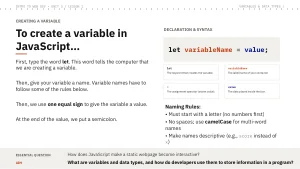 Slide 6: Creating a variable