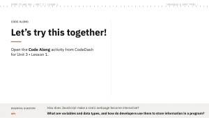 Slide 8: Code Along