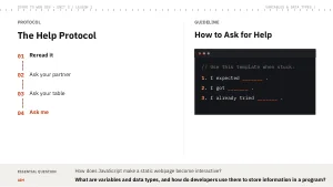 Slide 13: The help protocol